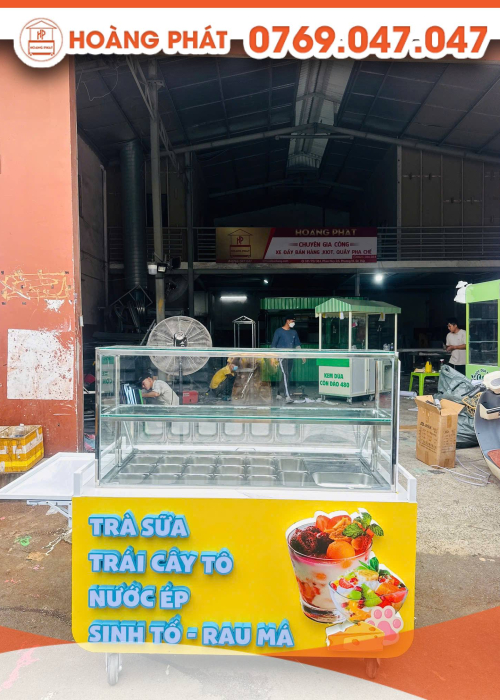Xe trà sữa trái cây tô 1m4 x 60 x 2m XTS1070