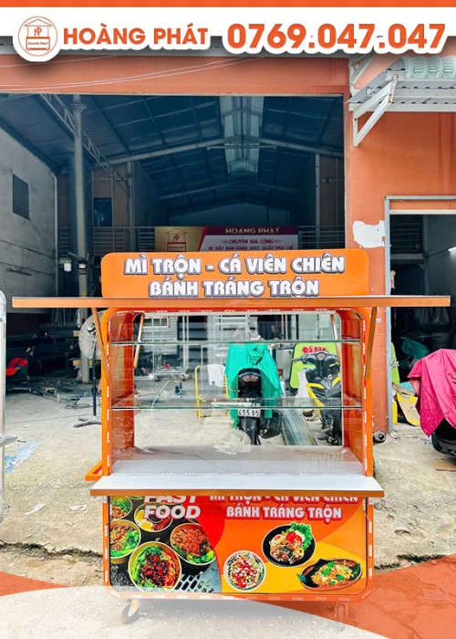 Xe mì trộn, cá viên chiên 1m5 x 60 x 2m XBH725