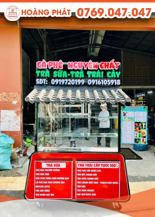 Xe Cà Phê Nguyên Chất 1m4 x 60 x 2m XCF1015