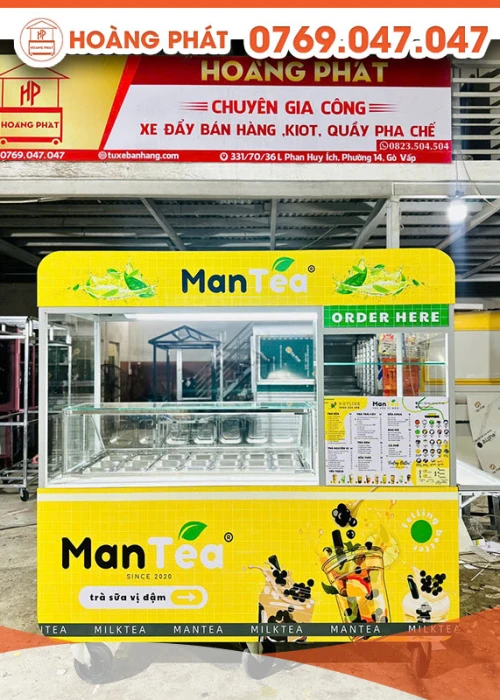 Xe bán các loại trà 1m9 x 60 x 2m XBH724