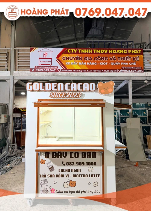 Kiot trà sữa cafe 1m6 x 1m5 x 2m K1147