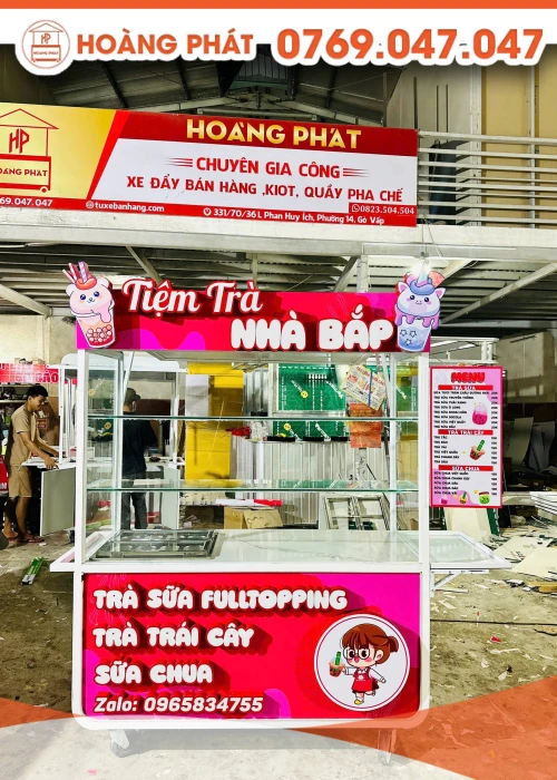 Xe trà sữa 1m5 x 60 x 2m XTS1008