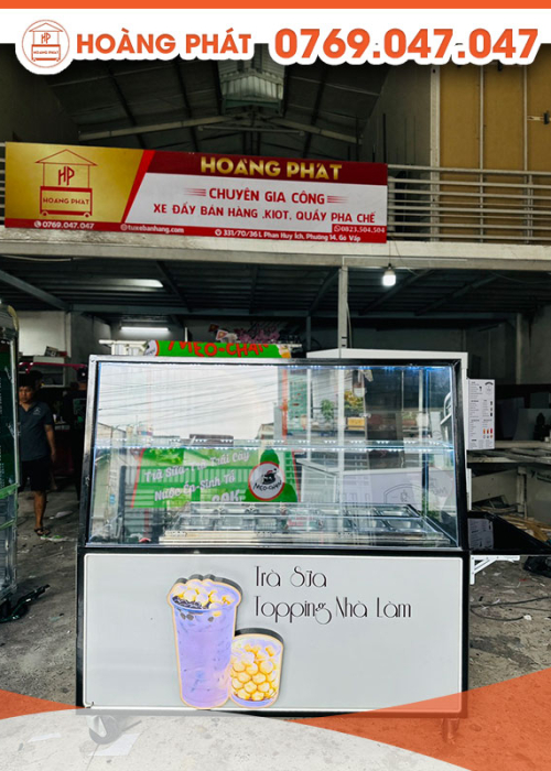 Xe trà sữa nhà làm 1m6 x 60 x 2m XTS640