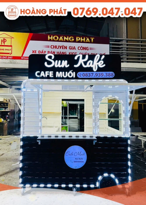 Kiot bán cà phê muối 2m x 1m8 x 2m K723