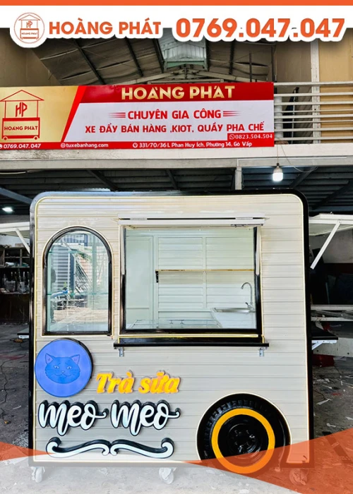 Kiot bán trà sữa 2m x 60 x 2m K703