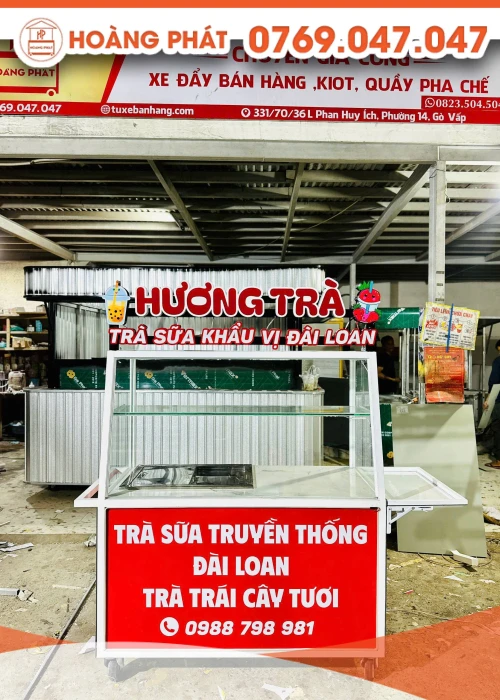 Xe trà sữa đài loan 1m2 x 60 x 2m XTS1006