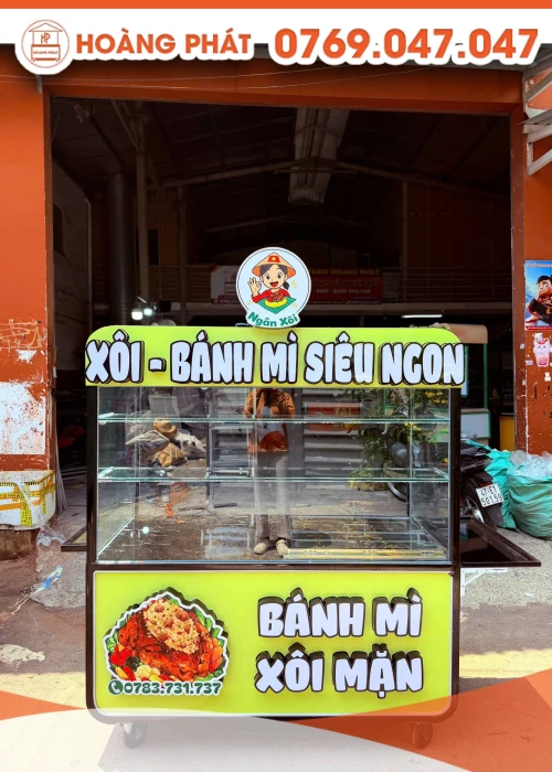 Xe bánh mì xôi mặn 1m5 x 60 x 2m XBM1241