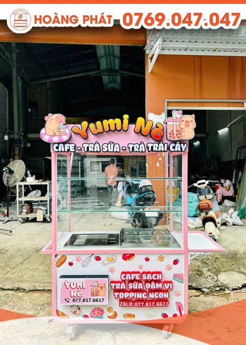 Xe cafe, trà sữa 1m2 x 60 x 2m XBH703