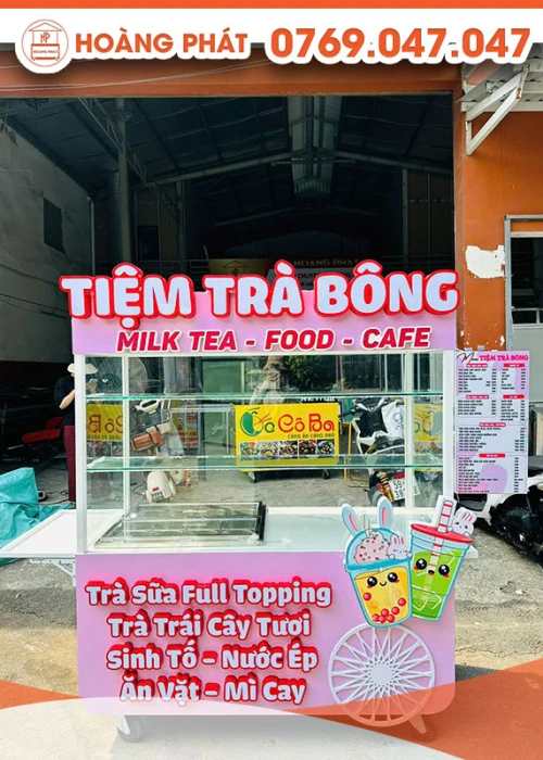 Xe trà sữa 1m5 x 60 x 2m XTS900
