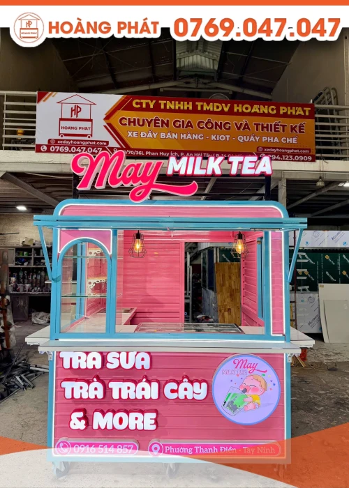 Kiot bán trà sữa 2m x 2m x 2m K1337