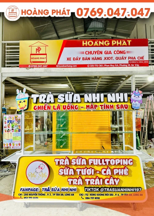 Xe trà sữa full topping 2m x 60 x 2m XTS962