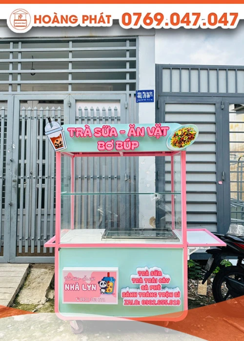 Xe trà sữa dễ thương 1m2 x 60 x 2m XTS641