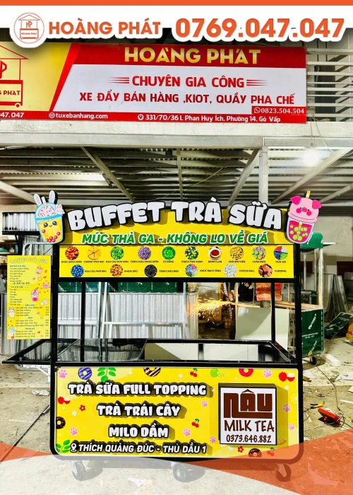Xe trà sữa 1m8 x 60 x 2m XTS1005
