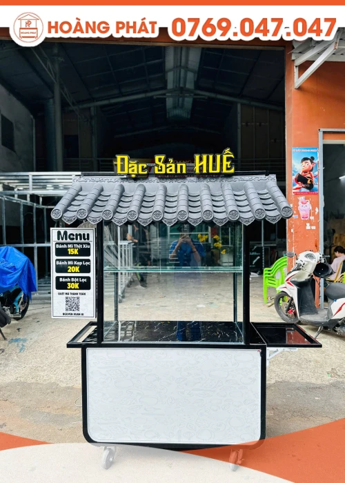 Xe bán đặc sản Huế 1m2 x 60 x 2m XBH969