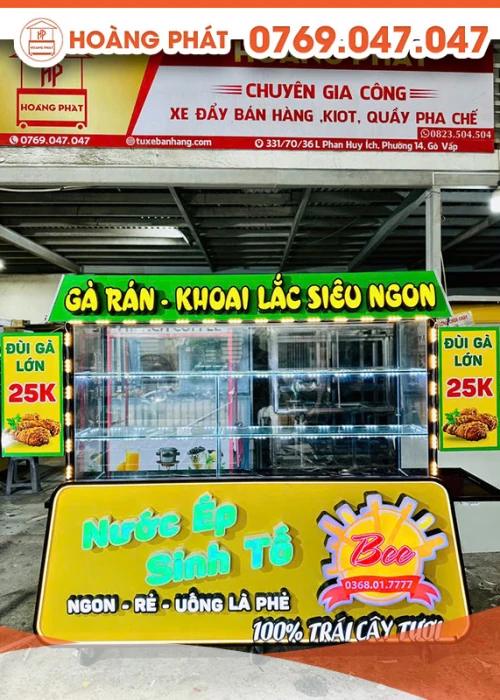 Xe gà rán 1m8 x 60 x 2m XGR722