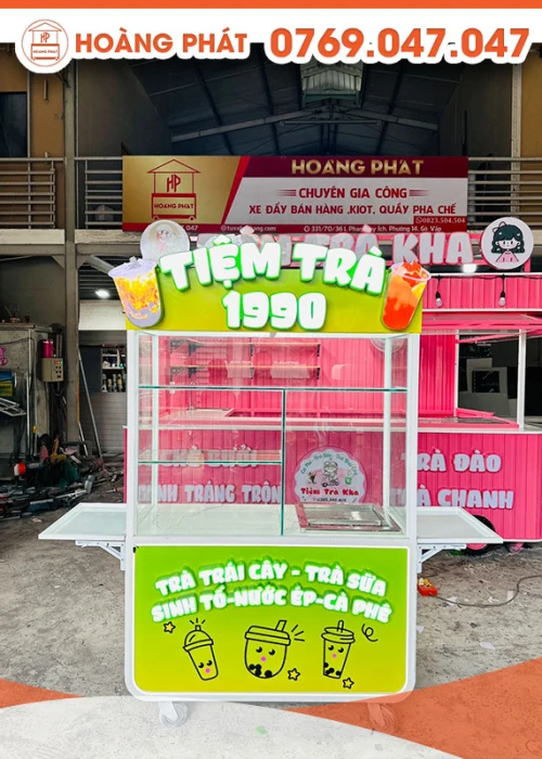 Xe bán các loại trà thơm ngon 1m2 x 60 x 2m XBH705