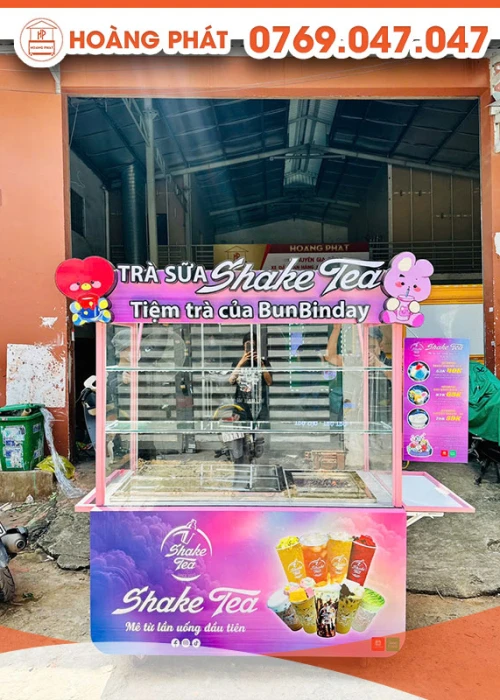 Xe trà sữa 1m5 x 60 x 2m XTS780