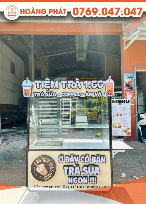 Xe trà sữa cafe 1m4 x 60 x 2m XTS1121