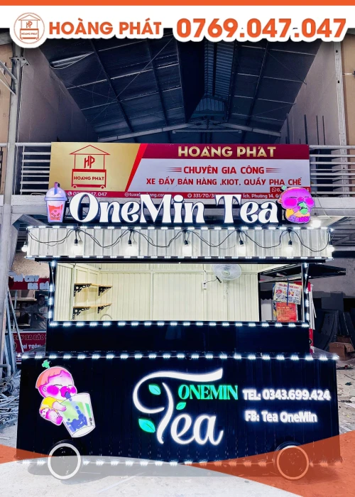 Kiot trà sữa 3m x 2m2 x 2m K1003
