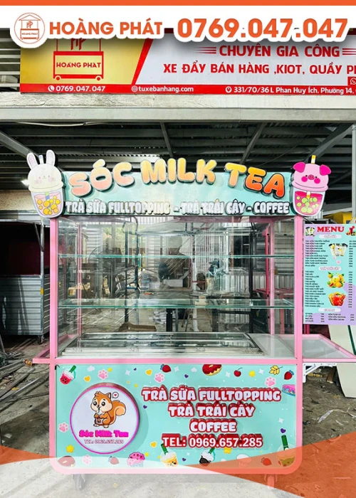 Xe trà sữa 1m5 x 60 x 2m XTS719