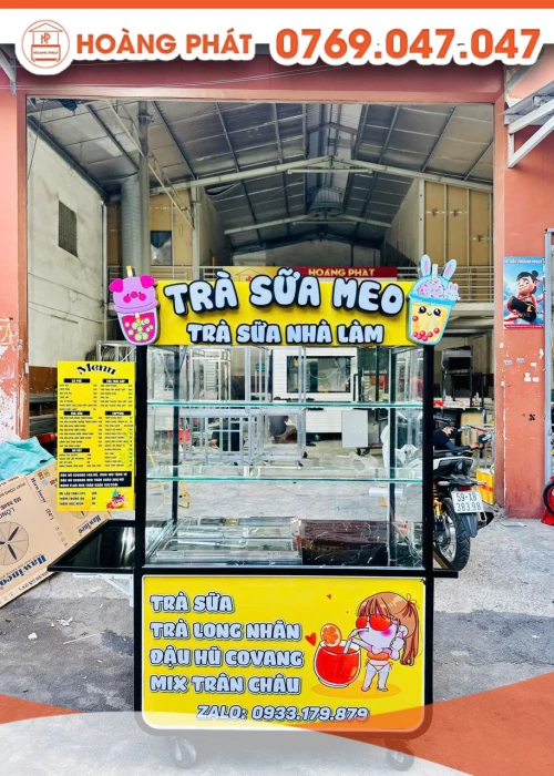 Xe Trà Sữa Màu Vàng Đen 1m2 x 60 x 2m XTS1005