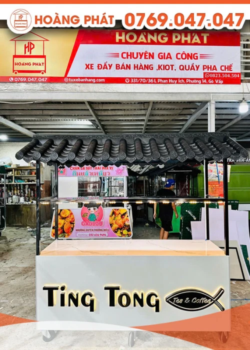 Xe cà phê 1m8 x 60 x 2m XCF807