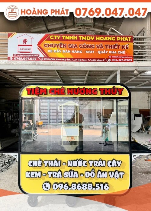 Tủ xe bán chè 1m8 x 60 x 2m XBH1299