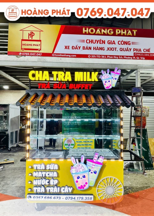 Xe trà sữa 1m6 x 60 x 2m XTS1001