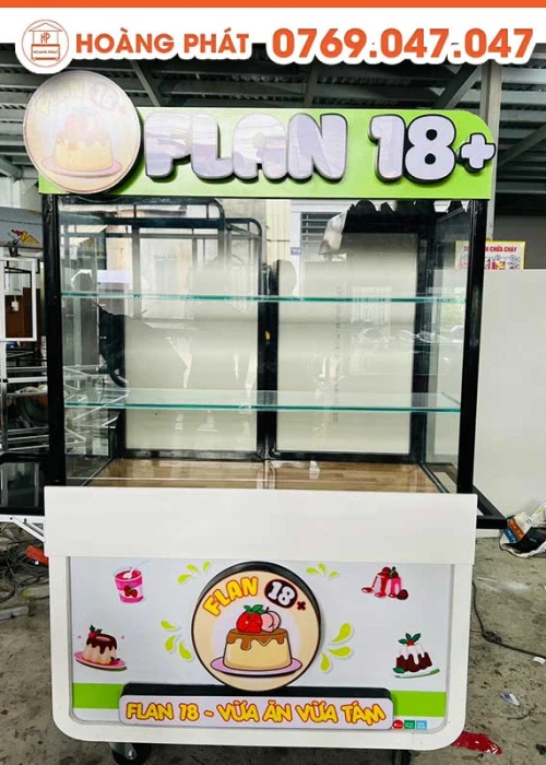 Xe Bánh Flan, Ăn Vặt 1m-1m8 x 60 x 2m XTS24