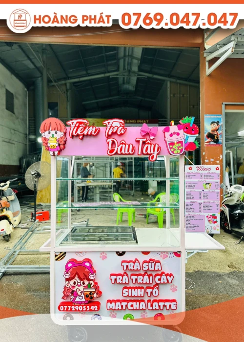 Xe trà trái cây 1m2 x 60 x 2m XBH1000