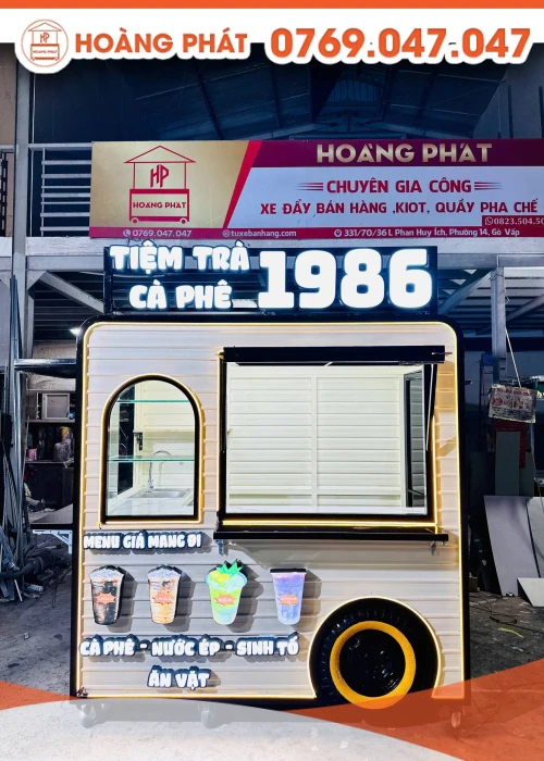 Kiot bán cà phê 2m x 1m2 x 2m K1041