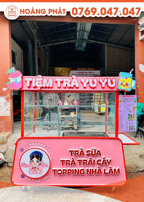 Xe trà sữa 1m6 x 60 x 2m XTS710