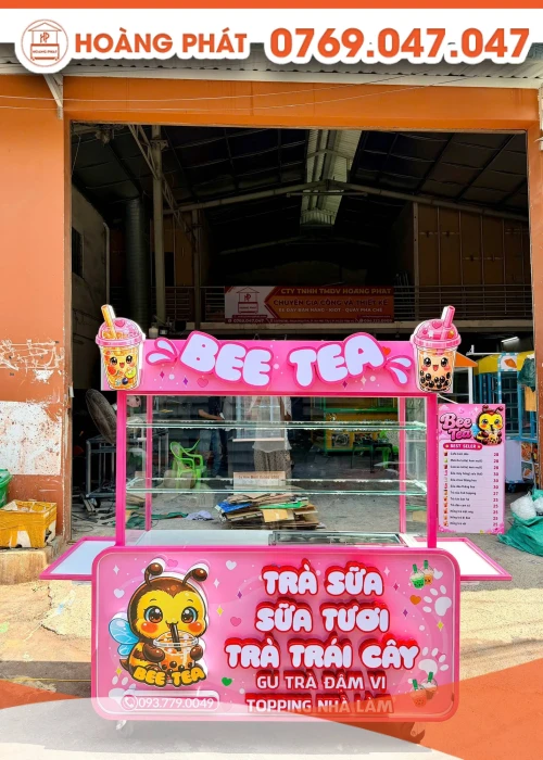 Xe trà sữa hồng x 60 x 2m XTS1368