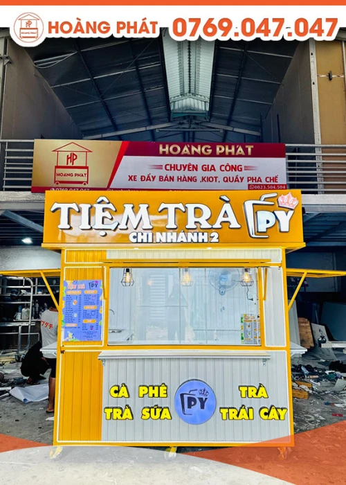 Kiot bán trà 2m32 x 1m75 x 2m K647