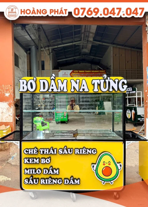 Xe đẩy bán hàng bơ dằm 1m7 x 60 x 2m XBH1250