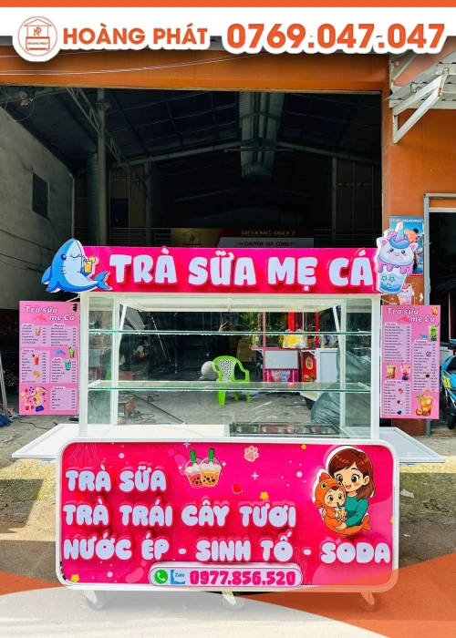 Xe trà sữa full topping 1m2 x 60 x 2m XTS1082