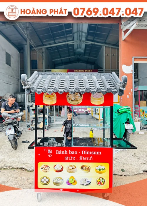 Xe bánh bao và dimsum 1m2 x 60 x 2m XBH649