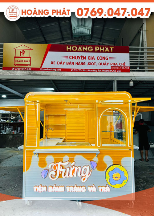 Kiot bánh tráng thơm ngon 2m x 1m8 x 2m K481