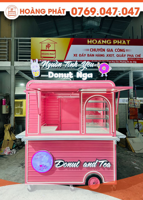 Kiot bán bánh Donut 1m7 x 2m x 2m K680