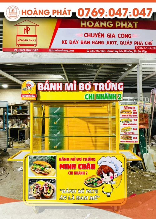 Xe bánh mì 1m4 x 60 x 2m XBM961