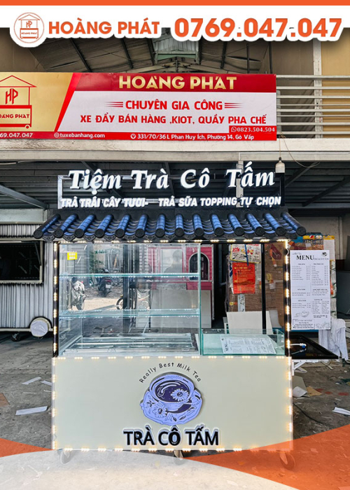 Xe trà sữa 1m8 x 60 x 2m XTS616