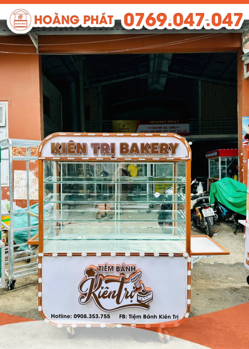 Xe Tiệm Bánh Các Loại 1m2 x 60 x 2m XBH979