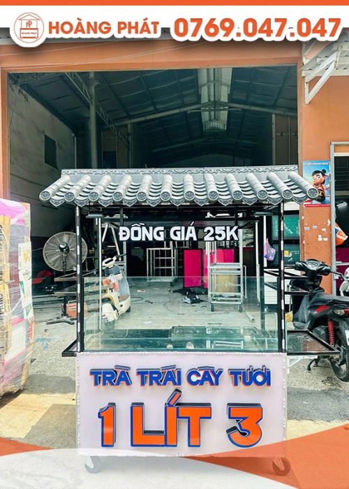 Xe trà trái cây tươi 1m4 x 60 x 2m XBH1028