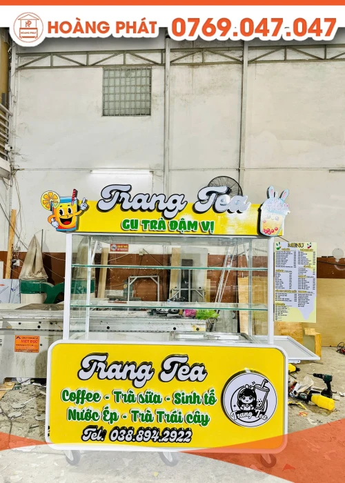Xe Trà Sữa Màu Vàng 1m6 x 60 x 2m XTS981