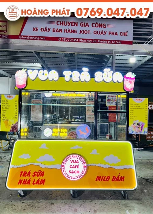 Xe trà sữa 1m-1m8 x 60 x 2m XTS43