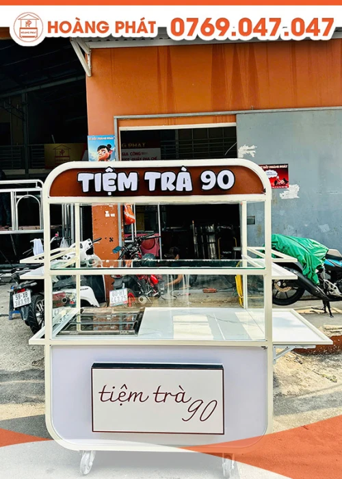 Xe bán trà 1m5 x 60 x 2m XBH1026