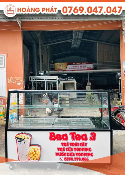 Kiot bán trà sữa 2m1 x 1m x 2m K1023