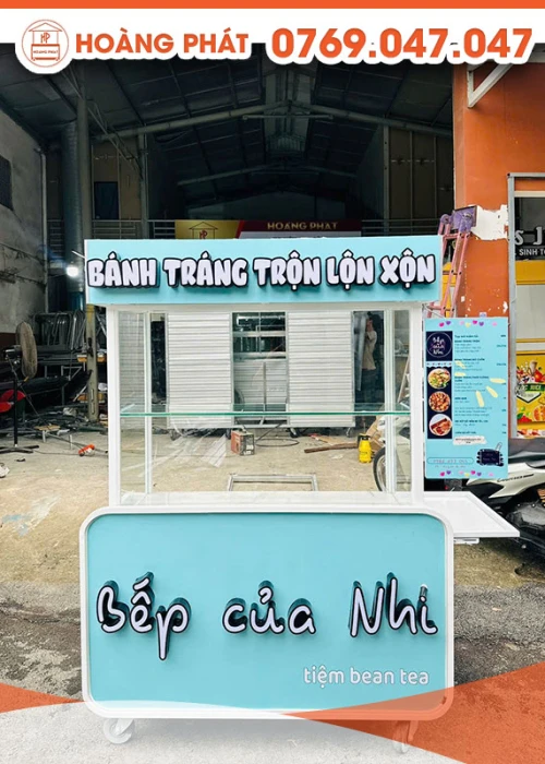 Xe bán bánh tráng trộn 1m2 x 60 x 2m XBH841