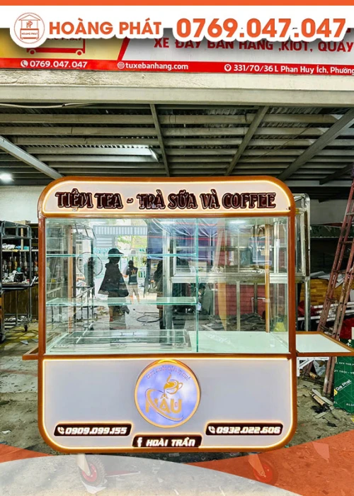 Xe bán hàng trà sữa cà phê  x 60 x 2m XBH722