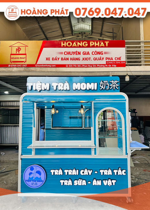 Kiot bán trà 2m2 x 60 x 2m K617